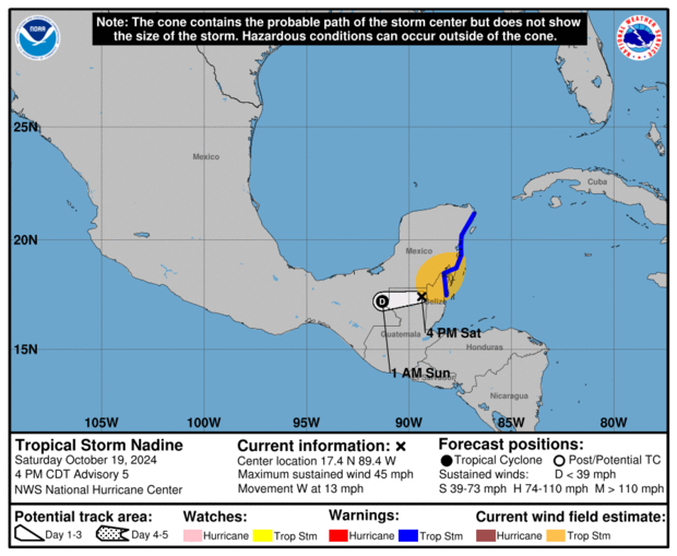 Tropical Storm Nadine 