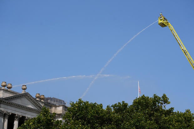 Fire at Somerset House in London 