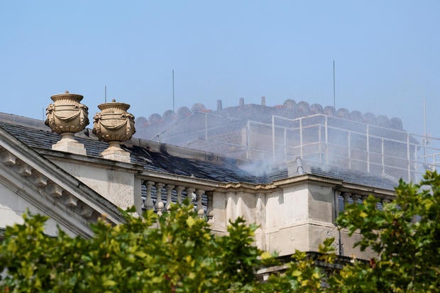 Fire at Somerset House in London 