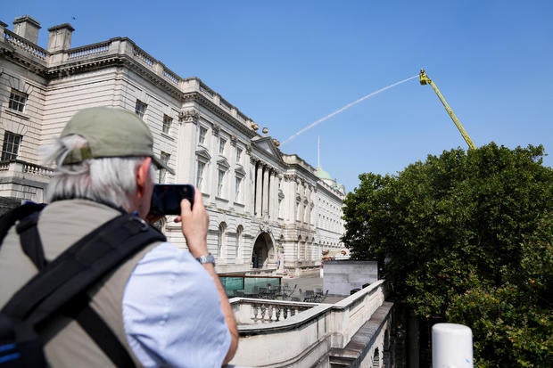 Fire at Somerset House in London 