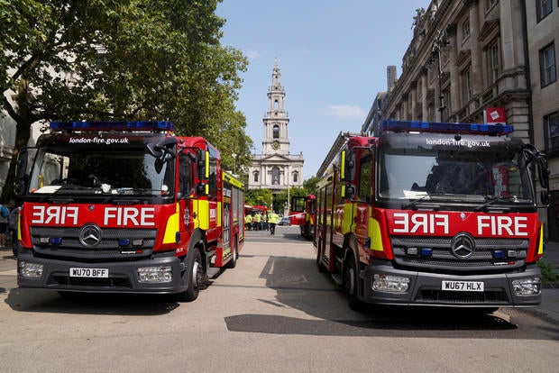 Fire at Somerset House in London 